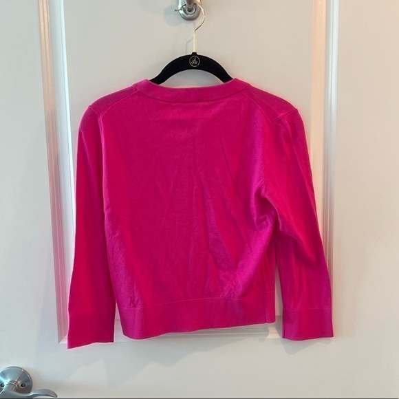 KATE SPADE HOT PINK SWEATER RHINESTONE BUTTONS - Picture 6 of 11